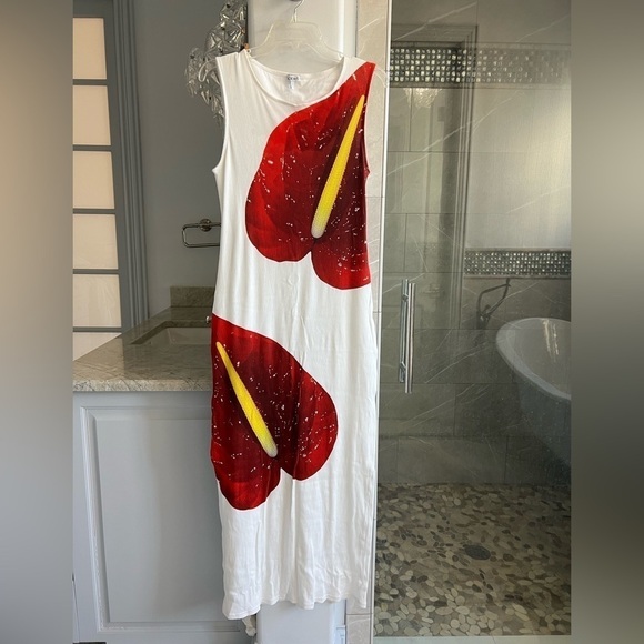 LOEWE Anthurium Print Tank Midi Dress - Picture 5 of 15